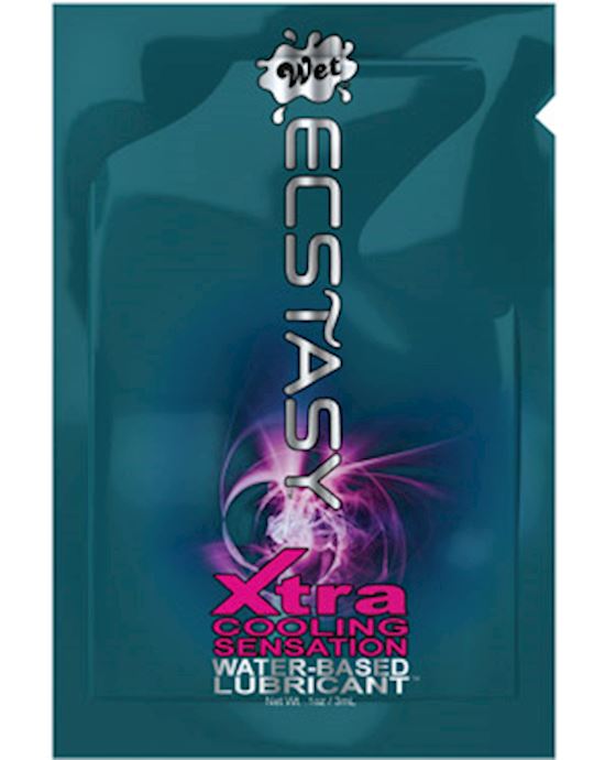 Wet Ecstasy Xtra Cooling Waterbased Lubricant 3ml Sample