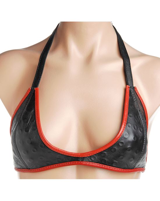 Leather Training Bra With Spikes