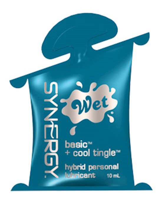 Wet Synergy Hybrid Lubricant Basic Cool Tingle 10ml Pillow Pack