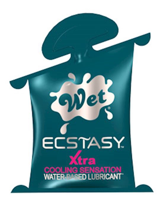 Wet Ecstasy Xtra Cooling Waterbased Lubricant 10ml Pillow Pack