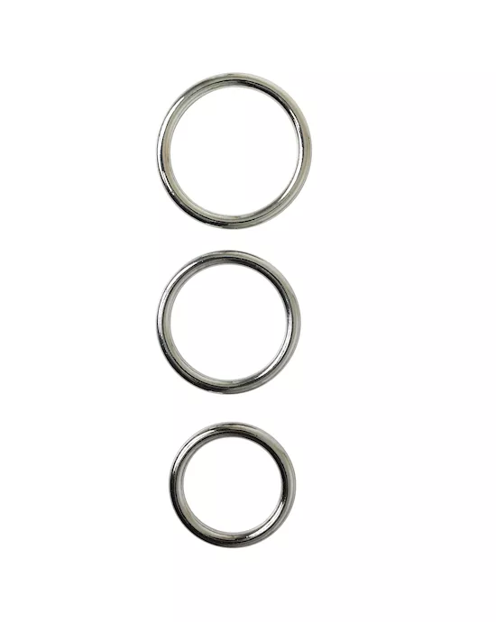 Sportsheets Seamless Metal O Rings  3 Pack