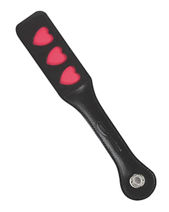 12 Inch Leather Heart Impression Paddle