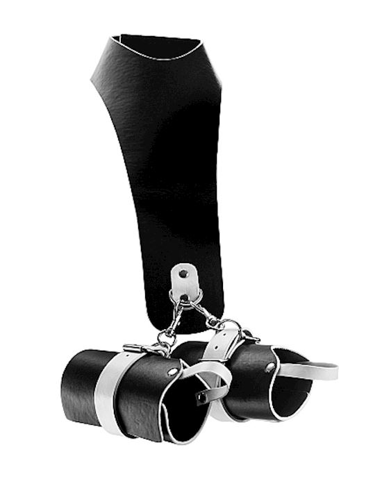 Leather Neck Wrist Restraint With Velcro