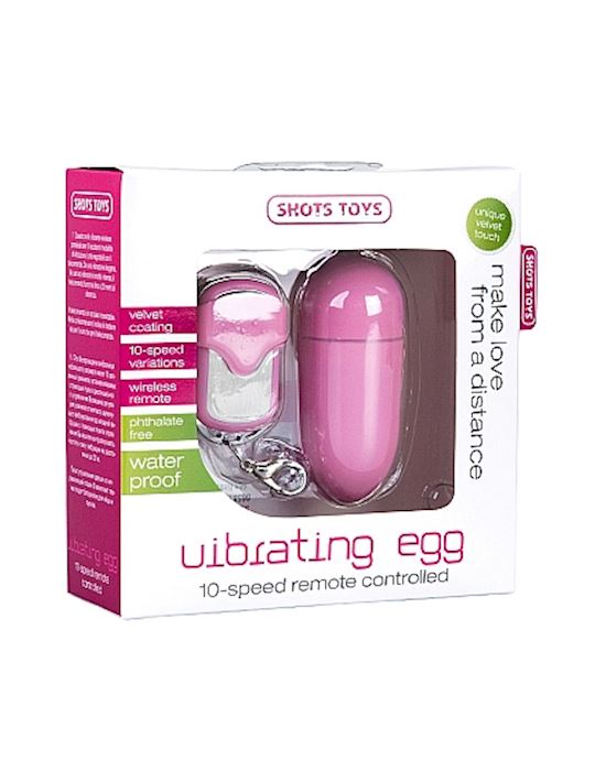10 Speed Remote Vibrating Egg Big Pink