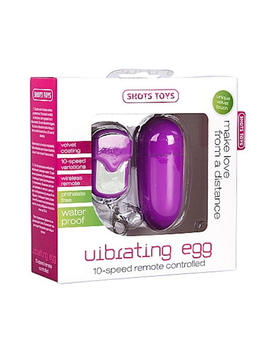 10 Speed Remote Vibrating Egg Big Purple