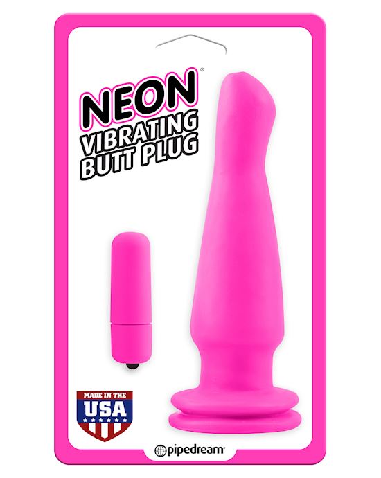 Neon Vibrating Butt Plug