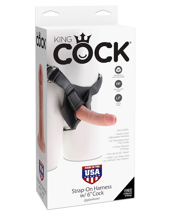 King Cock Strap-on Harness With 6 Inch Cock
