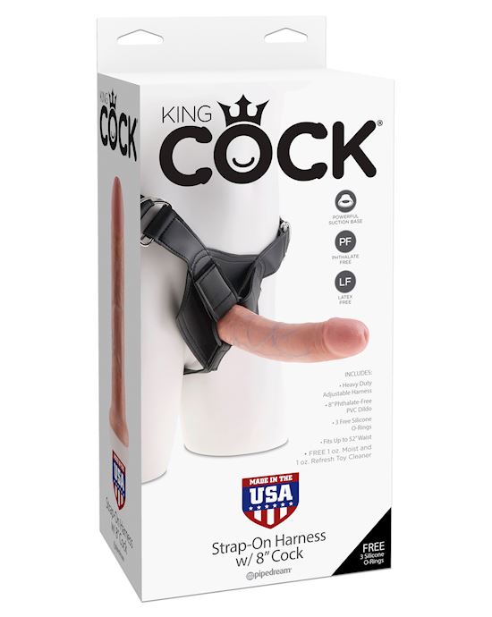King Cock Strap-on Harness W 8 Inch Cock