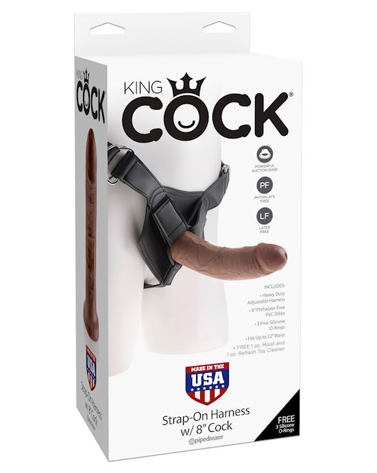 King Cock Strap-on Harness With 8 Inch Cock