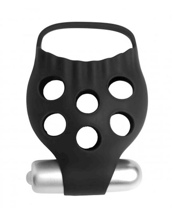 Vibrating Silicone Ball Pouch