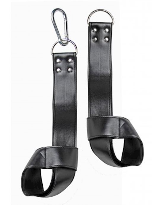 Adustable Black Suspension Straps With Snap Hook
