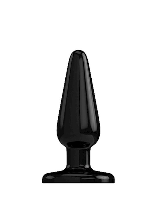 Bottom Line Buttplug Rubber Black 5 In Model 1