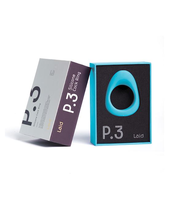 Laid P3 Silicone Stretch Cock Ring 38mm Cyan