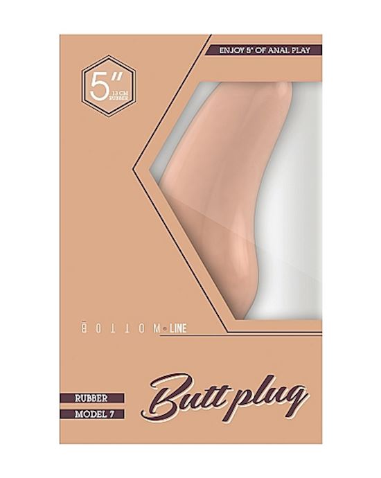 Bottom Line Buttplug Rubber Flesh 5 In Model 7
