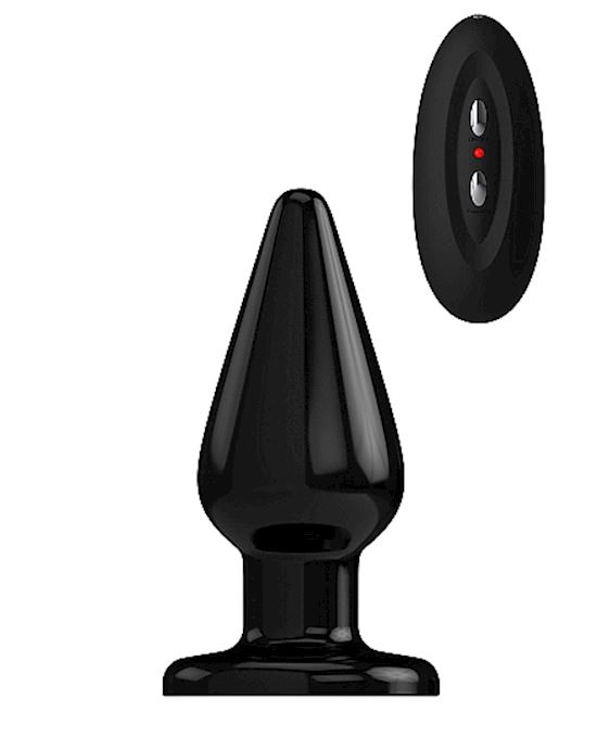 Bottom Line Buttplug Rubber Black Vibrating 5 In Model 2
