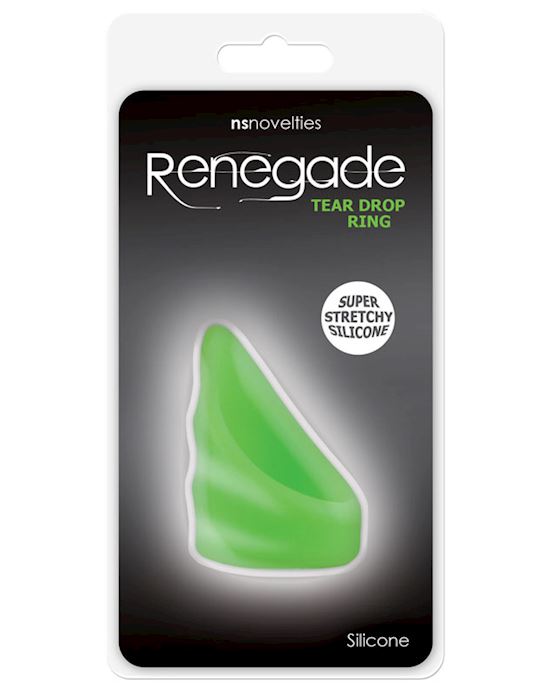 Renegade Tear Drop Cockring Neon Green
