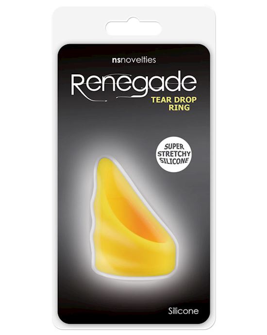 Renegade Tear Drop Cockring Neon Yellow