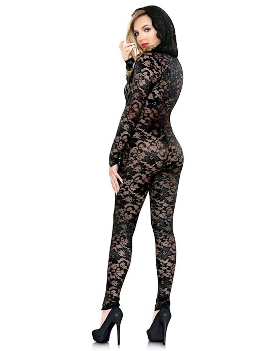 Mia Lace Hooded Jumpsuit