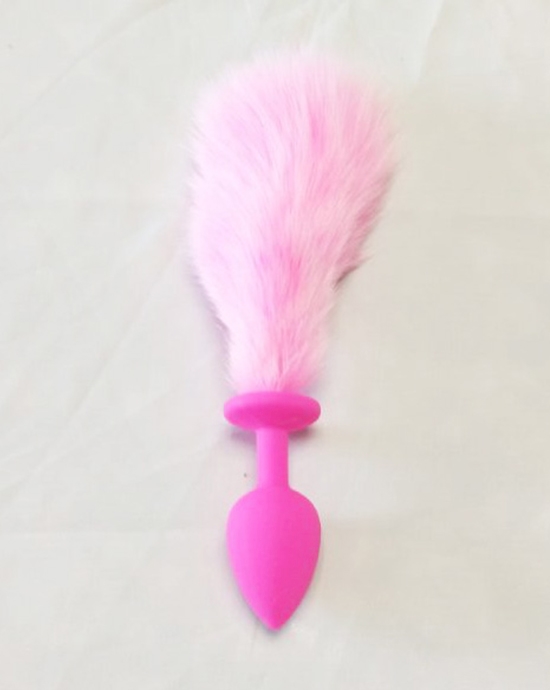 Silicone Butt Plug With Feather Tail