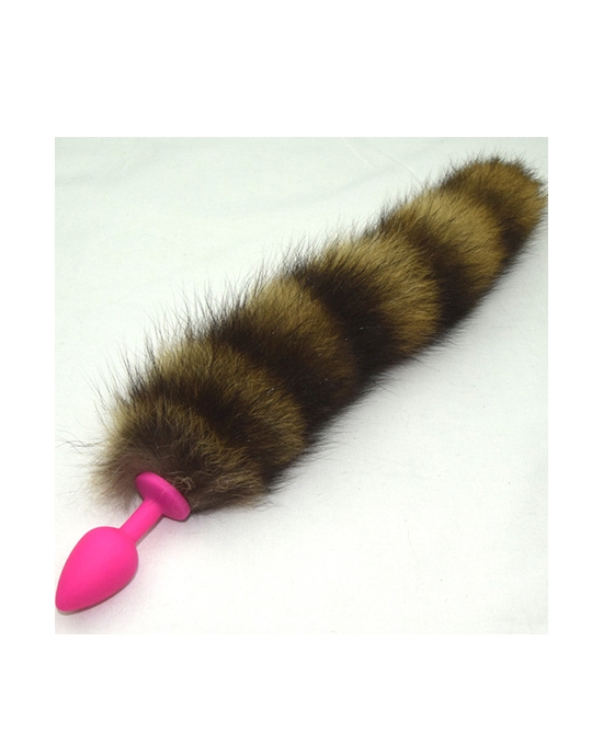 Silicone Butt Plug With Striped Tail