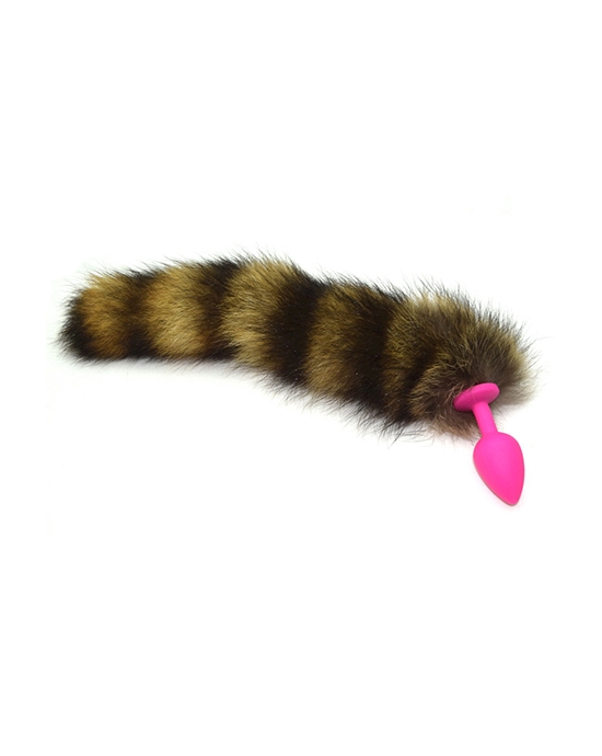 Silicone Butt Plug With Striped Tail