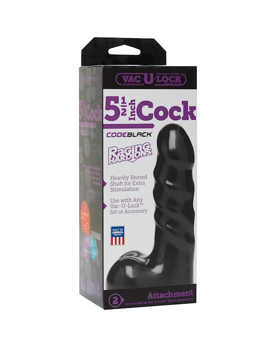 Vac-u-lock Codeblack 5.5 Inch Dildo