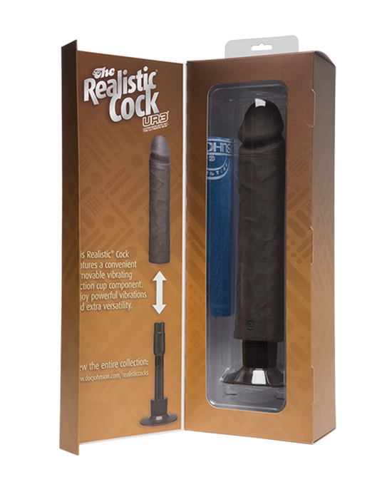 The Realistic Cock Ur3 Vibrating 10 Inch Without Balls