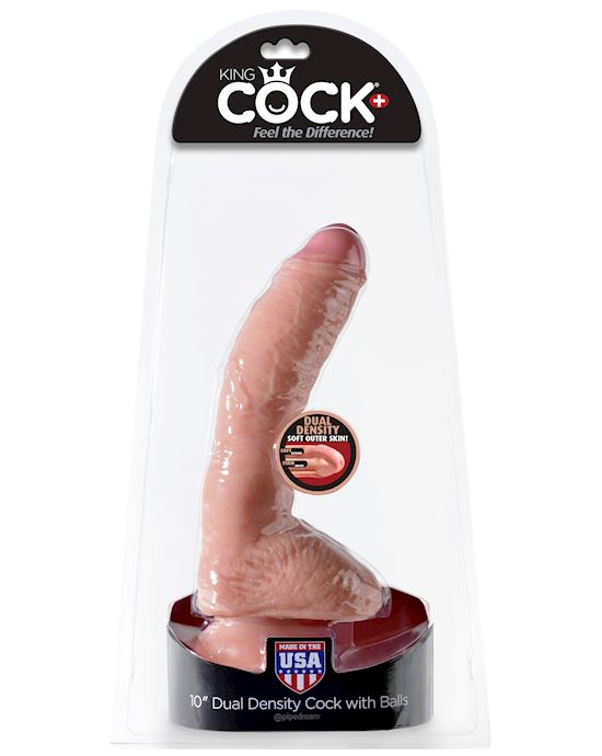 King Cock Plus 10 Inch Dual Density Fat Suction Cup Dildo