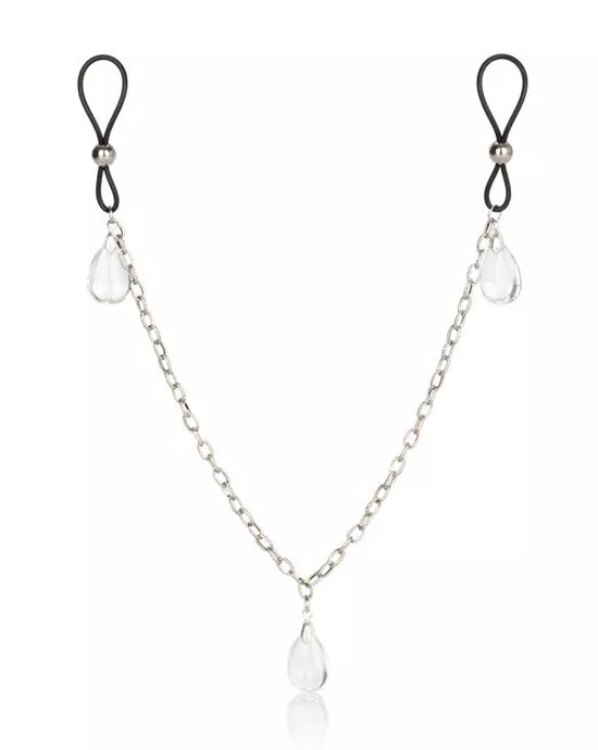 Nipple Play NonPiercing Nipple Chain Jewelry Crystal