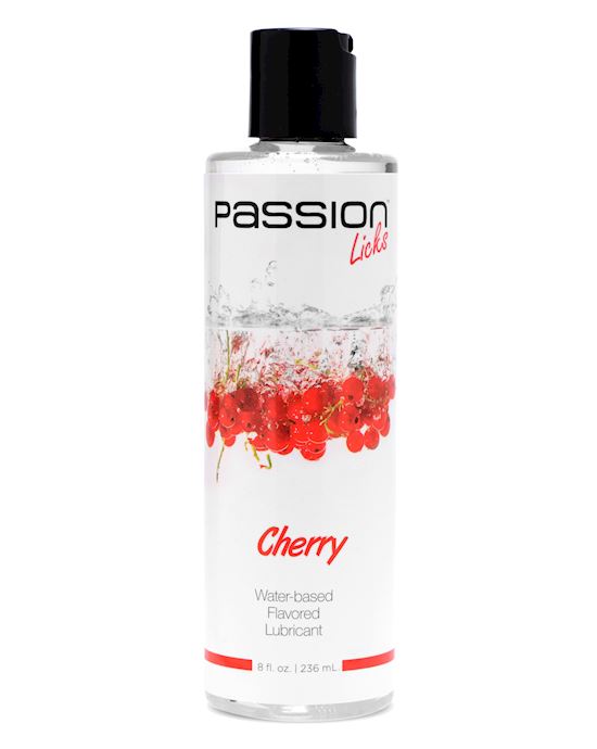 Passion Licks Cherry Water Based Flavored Lube 8 Oz