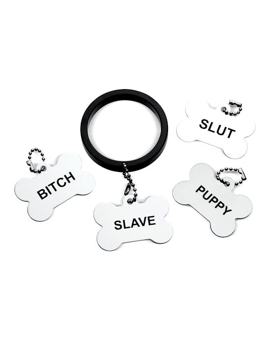 Recruit Aluminum Cock Ring With 4 Dog Tags