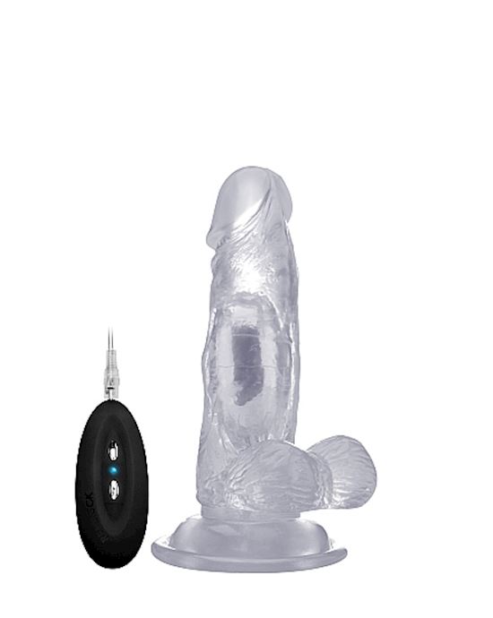 Vibrating Realistic Cock 6 Inch With Scrotum