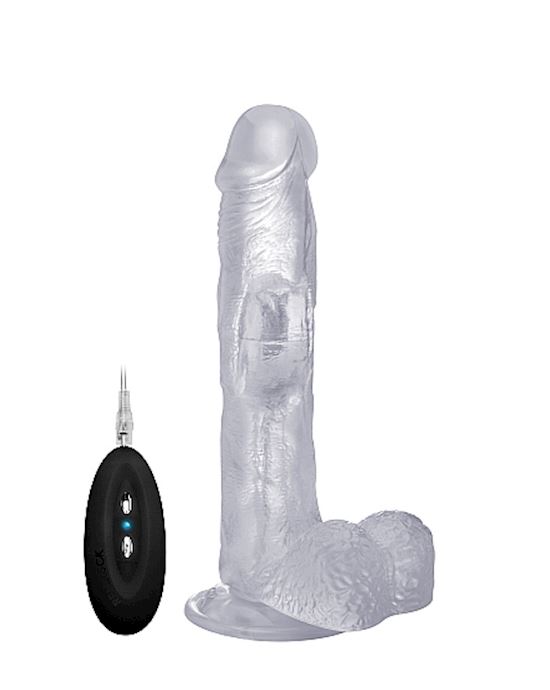 Vibrating Realistic Cock 9 Inch With Scrotum