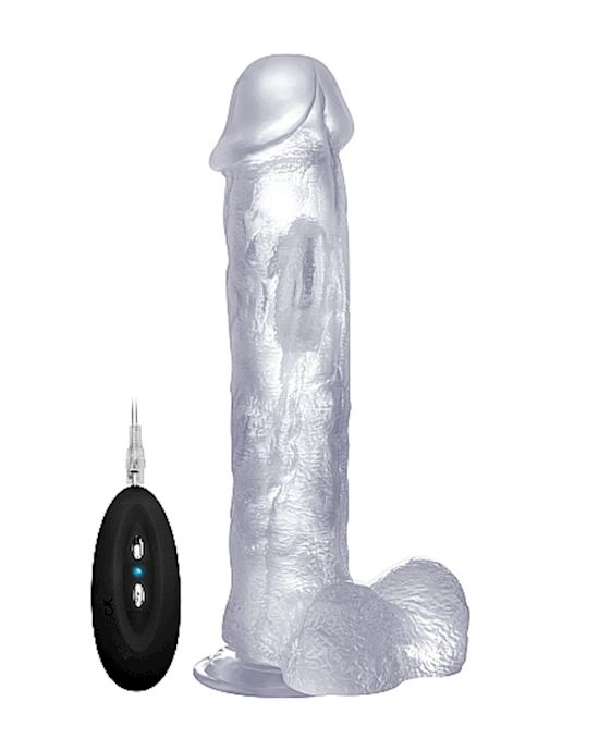 Vibrating Realistic Cock 11 Inch With Scrotum