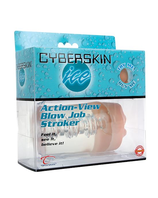 Cyberskin Ice Action-view Blow Job Stroker
