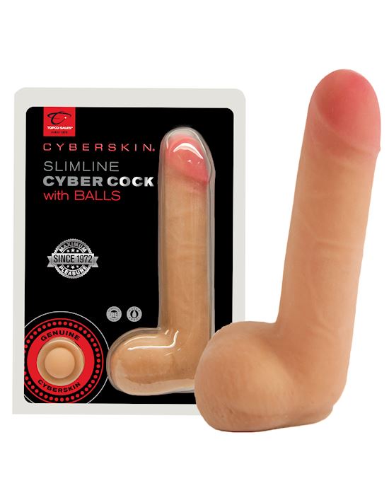 Cyberskin Slimline Cybercock With Balls