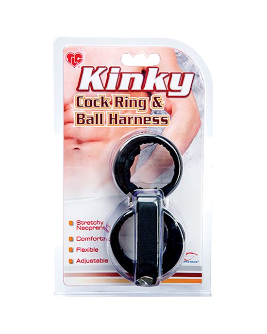 TLC Kinky Cock Ring  Ball Harness Neoprene