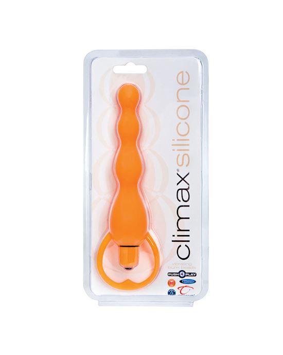 Climax Silicone Vibrating Bum Beads Orange