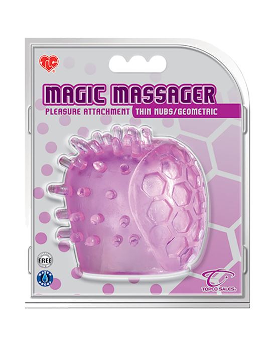 Tlc Magic Massager Pleasure Attachment Thin Nubs/geometric