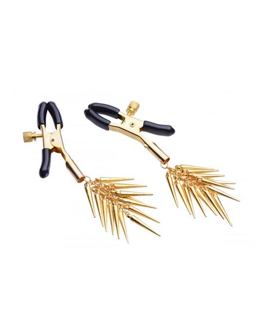 Nipple Clamps With Gold Spikes