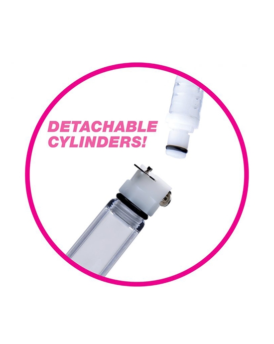 Nipple Pumping System With Dual Detachable Acrylic Cylinders