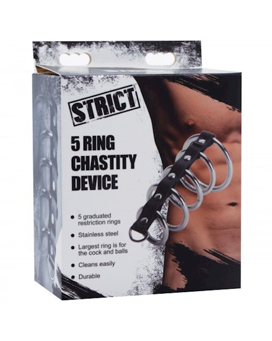 5 Ring Chastity Device