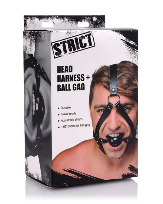 Strict Head Harness With 1.5 Inch Ball Gag