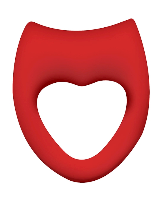 Heart On Vibrating Silicone Cock Ring