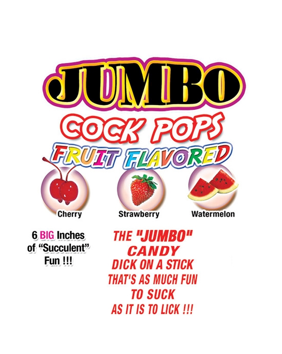 Jumbo Cock Pops Fruit 6 Pieces