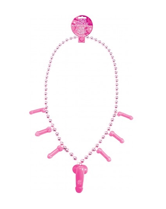 Pink Pecker Whistle Necklace