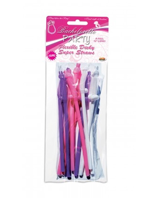 Bachelorette Party Flexy Super Straw -10pcs