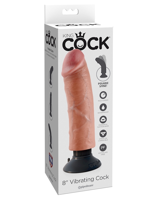 King Cock 8 Inch Vibrating Cock