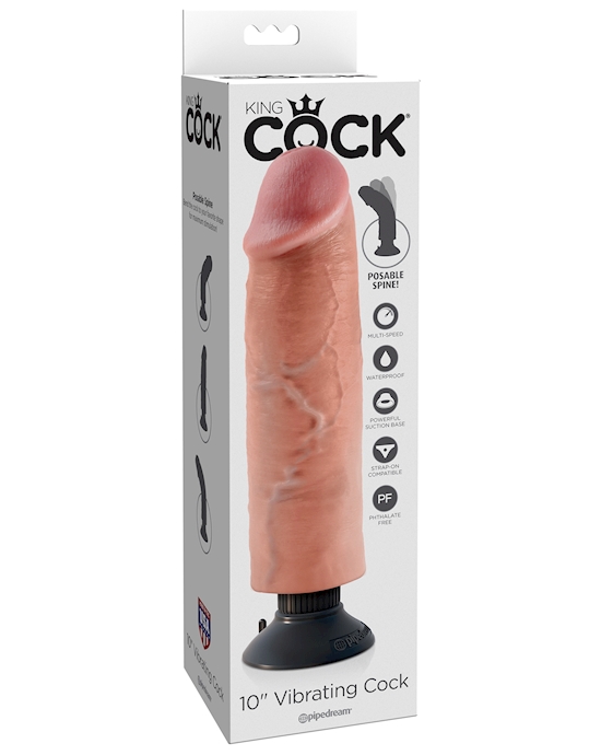 King Cock 10 Inch Vibrating Cock