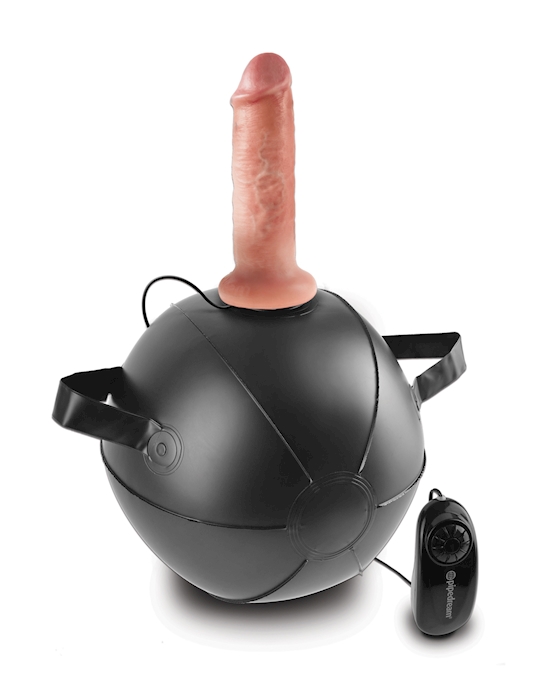 King Cock Vibrating Mini Sex Ball With 6 Inch Dildo